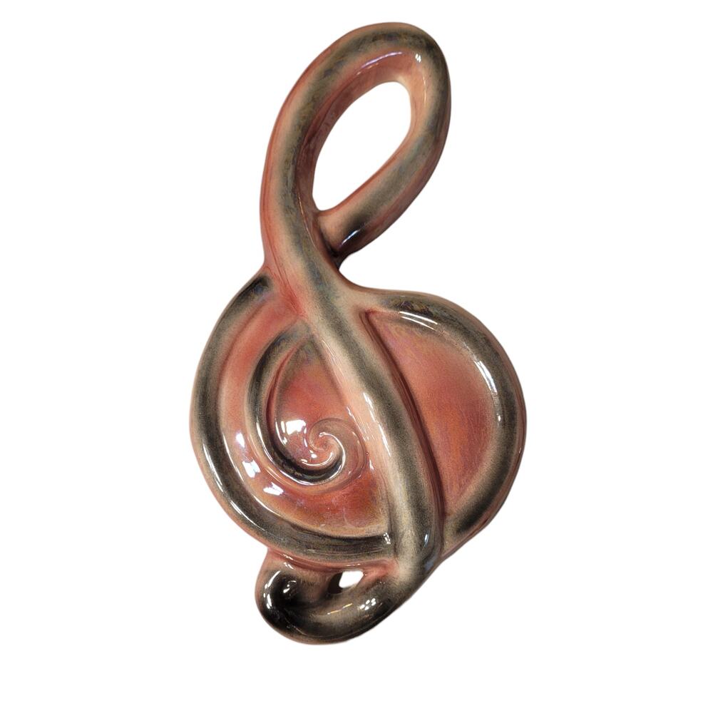 Vintage Ceramicraft  G- Clef Musical Note Ceramic Wall Pocket Planter